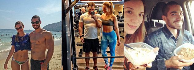 O casal Rodrigo Purchio e Roberta Pacheco compartilham dicas de exercícios e receitas saudáveis  nas redes sociais  (Reprodução/Site Frango com Batata Doce)