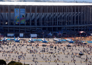 Estádio Nacional Mané Garrincha recebe a disputa  pelo 3º lugar do Mundial ( Bruno Peres/CB/D.A Press)