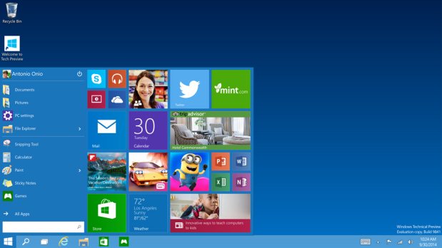 Para felicidade dos amantes do Windows, o famoso menu Iniciar est de volta, e de cara nova (Microsoft/Divulgao)