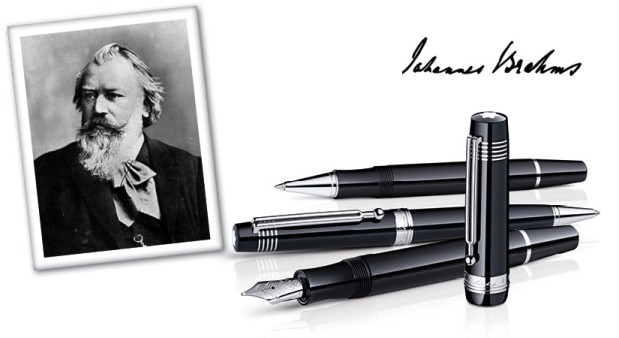 O homenageado da edição 2012 da coleção Donation Pen é Johannes Brahms (1833-1897), que se tornou mundialmente reconhecido como um grande compositor, maestro e pianista (Heitor Antonio / Fotos: Reprodução/Internet)