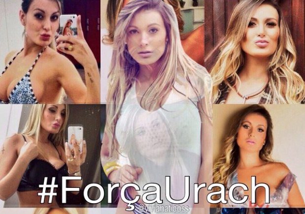A família e os fãs de Andressa Urach estão realizando correntes de oração pela recuperação da modelo (Facebook/ Andressa Urach OFicial)
