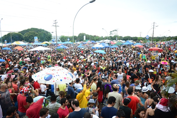Foliões participam do carnaval Suvaco da Asa no Sudoeste (Ed Alves/CB/D.A Press)