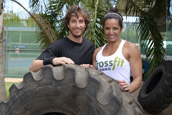 Frederico Nobre e Annamaria Lopes são professores de crossfit no Clube do Exército: área ampla e propícia para se exercitar (Raimundo Sampaio/Encontro/DA Press)