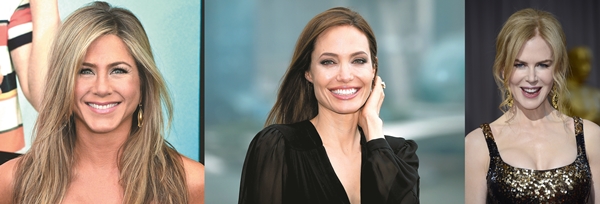 Algumas das beldades que se renderam à bichectomia: Angelina Jolie, Jennifer Aniston e Nicole Kidman passaram pela cirurgia (Reprodução/Internet )