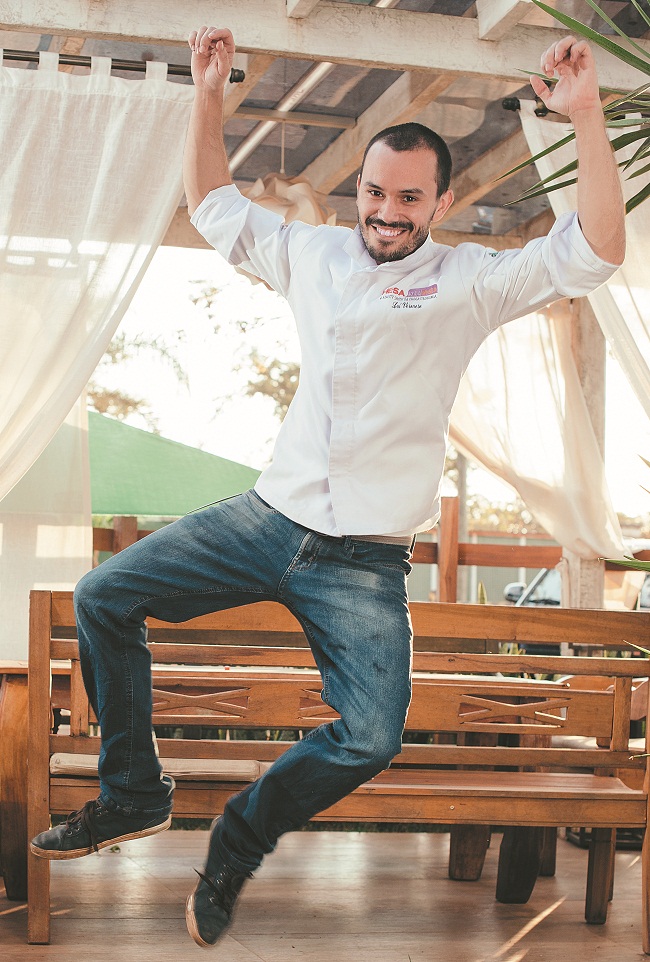 Praticamente nas nuvens: em menos de dois anos, o chef Lui Venorese já comemora a boa aceitação, entre os brasilienses, da proposta que apresenta no restaurante (Raimundo Sampaio/Esp. Encontro/DA Press)