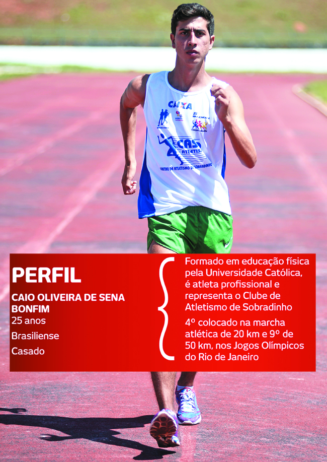 Caio Bonfim treinou muito para as Olimpíadas do Rio: foram cerca de cinco anos, percorrendo até 40 km diariamente (Breno Fortes/CB/DA Press)