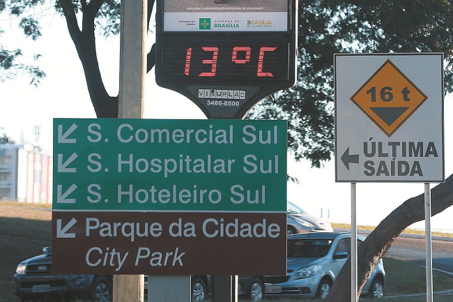 Termômetros em baixa no DF: sensação de frio chegou perto de 0º C (José Cruz/Agência Brasília/Fotos Públicas )