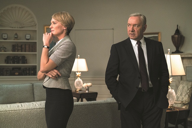 Os atores Robin Wright e Kevin Spacey interpretam o casal Claire e Francis Underwood: seus abusos continuam tão plausíveis quanto antes (Divulgação )