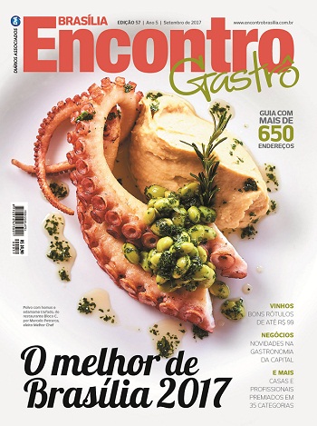 Capa da revista lançada ontem à noite, no
Brasil 21: quinta edição do maior anuário 
de gastronomia de Brasília (Raimundo Sampaio/Esp. Encontro/DA Press)