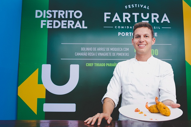 O chef Thiago Paraiso, do Ouriço e do Saveur Bistro, é um dos nomes confirmados para a primeira edição em Brasília do Festival Fartura - Comidas do Brasil (Denilson Fagundes/Divulgação)