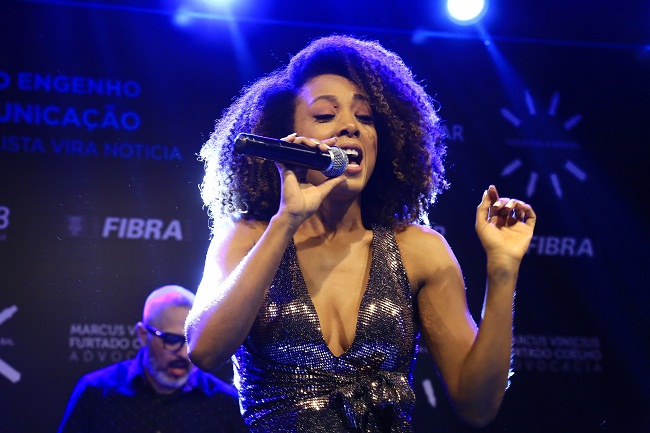 A cantora Negra Li apresentou o show Razes na edio 2019 do Prmio Engenho de Comunicao  (Divulgao)